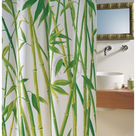 Duschdraperi bambus green 180x200cm